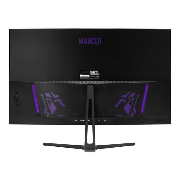 Imagem de Monitor Gamer Mancer Valak VX3, 27 Pol, VA, Curvo, 2K, 1ms, 180Hz, FreeSync, HDMI/DP, MCR-VLKVX3-BL01