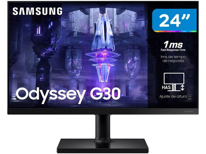 Monitor Gamer Samsung Odyssey G30 24” Full HD - 144Hz 1ms DisplayPort HDMI FreeSync Imagem de Monitor Gamer Samsung Odyssey G30 24” Full HD - 144Hz 1ms DisplayPort HDMI FreeSync