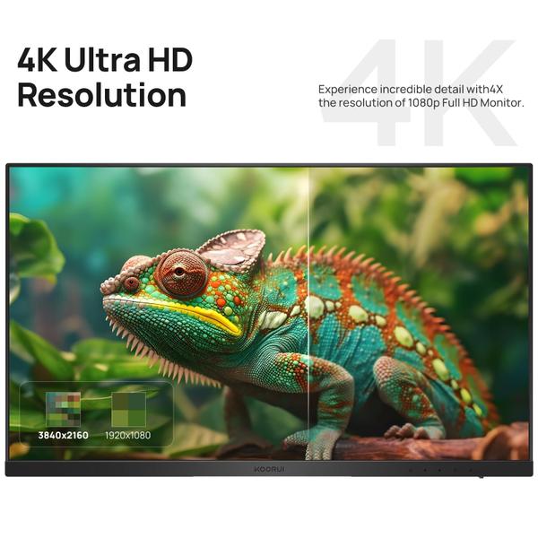 Imagem de Monitor KOORUI 4K UHD de 27 polegadas (3840 x 2160) IPS 70 Hz HDR10