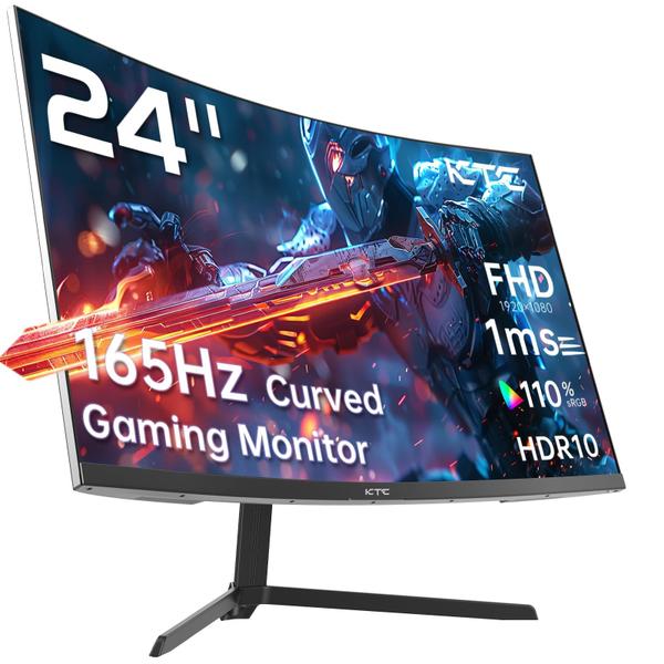 Imagem de Monitor KTC de 24 polegadas 1500R curvo 165 Hz 1 ms FHD 1080p VA