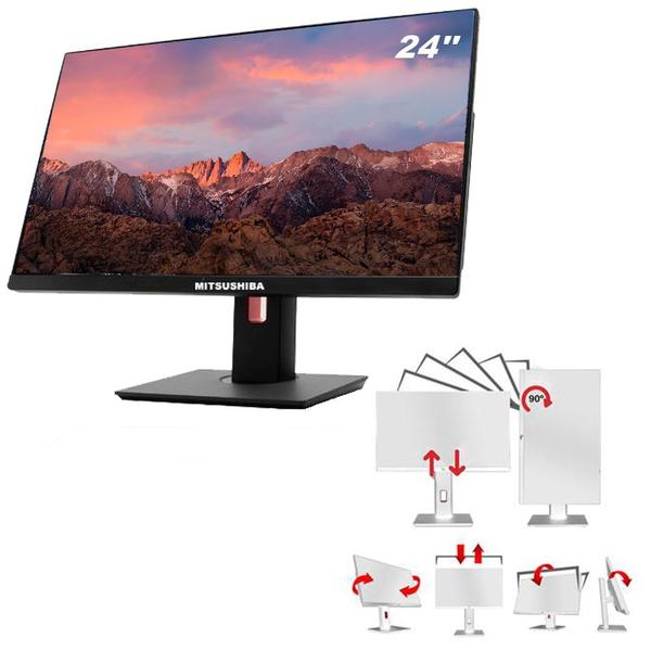 Imagem de Monitor LED 24" Full HD Widescreen B0 HDMI VGA Mitsushiba