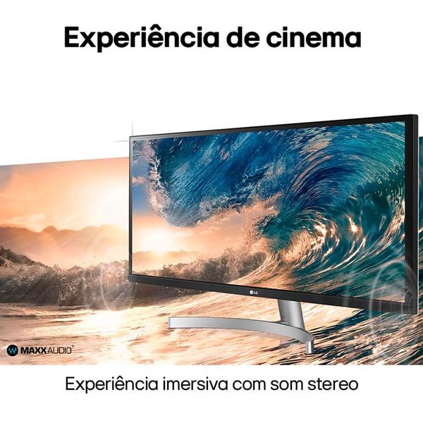 Imagem de Monitor LG 29' IPS, Ultra Wide, Full HD, HDMI, VESA, Ajuste de Ângulo HDR 10, 99% sRGB, FreeSync, Som Integrado 29WK600