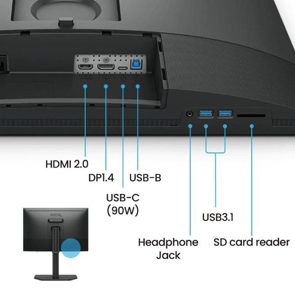 Imagem de Monitor para Fotografia BenQ SW242Q 24.1" 2K Adobe RGB e conectividade USB - C