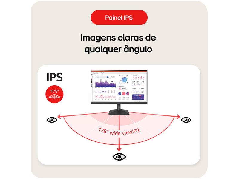 Imagem de Monitor PC Gamer 100Hz LG 24MS500 24" Full HD IPS HDMI 2x