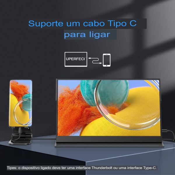 Imagem de Monitor portátil UPERFECT 15,6 polegadas 1080P  USB-C HDMI