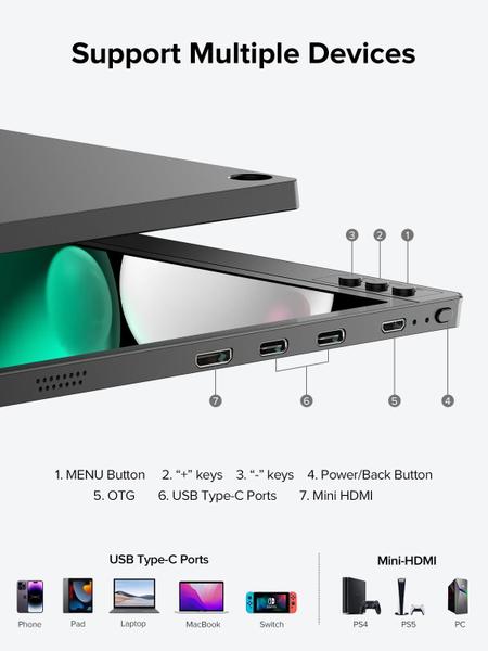 Imagem de Monitor portátil UPERFECT 16,1 polegadas 144 Hz 1080P para laptop