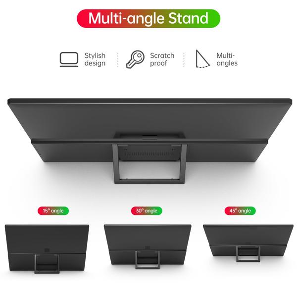 Imagem de Monitor portátil Yxk 15,6" 1080P USB-C HDMI ultrafino