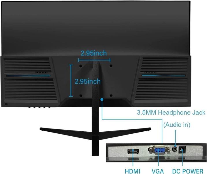 Imagem de Monitor Real HD de 22 polegadas 1080P LED HDMI VGA CCTV Security