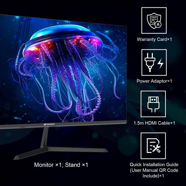 Imagem de Monitor SANSUI IPS de 24 polegadas FHD 100Hz com alto-falantes VESA