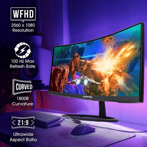 Imagem de Monitor Sceptre Curved 30 polegadas 21:9 2560x1080p UltraWide