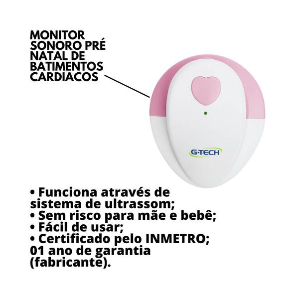 Imagem de Monitor sonoro pré natal de batimentos cardiacos - 01 und