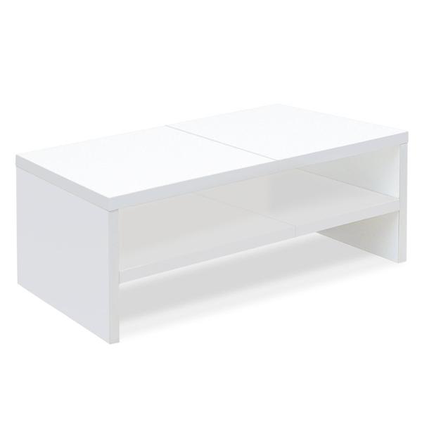 Imagem de Monitor Stand Riser TEAMIX Wooden 2 camadas branco para mesa