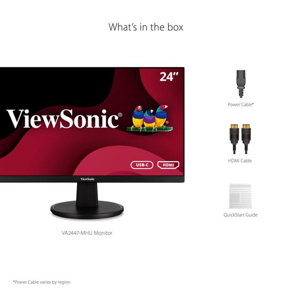 Imagem de Monitor ViewSonic VA2447-MHU 24" Full HD 1080p USB-C 100Hz