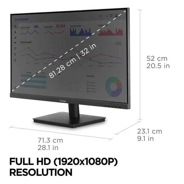 Imagem de Monitor ViewSonic VA3209M 32" IPS Full HD 1080p 75Hz