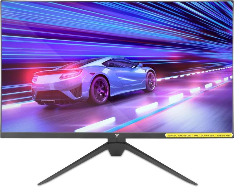 Imagem de Monitor YEYIAN 27" IPS sem moldura 2560x1440P QHD 180Hz, vermelho