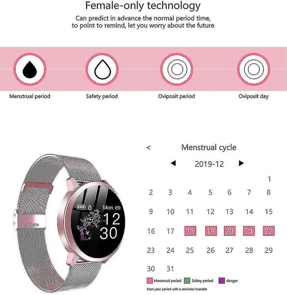 Imagem de Monitores de atividade q8 relógio inteligente tela colorida smartwatch rastreador de fitness feminino monitor de freqüência cardíaca para android