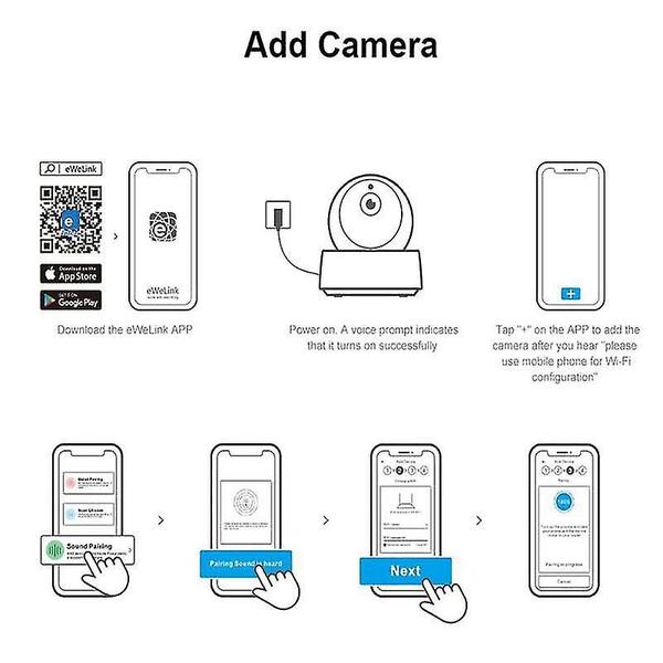 Imagem de Monitores de bebê câmera de segurança wi-fi aplicativo sem fio controlado monitor de bebê de 360 compatível com controle remoto inteligente