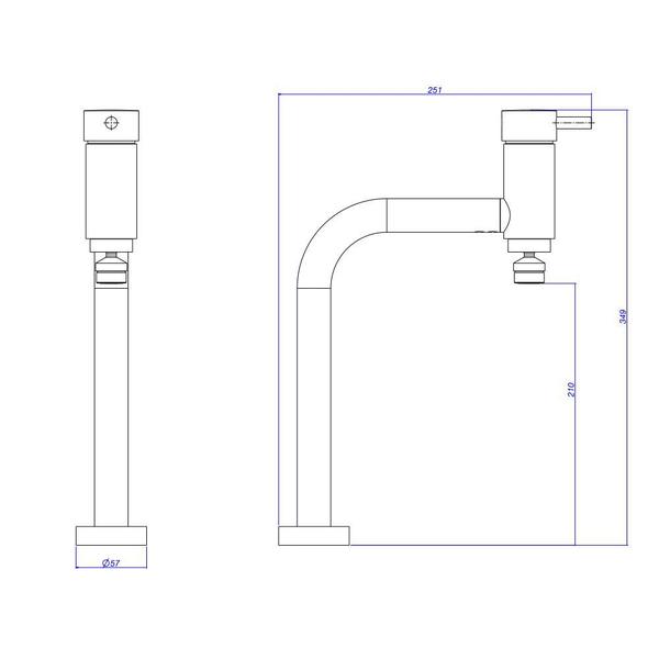 Imagem de Monocomando Link Cozinha Mesa Bica Movel (4 Mca) Black Matte - Deca