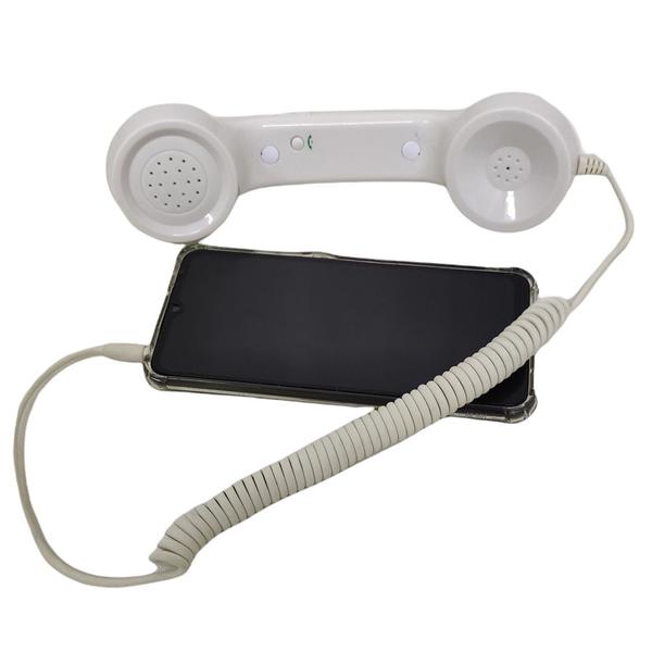 Imagem de Monofone Fone Ouvido Kit 3 Uni P2 Enfeite Retro Celular Telefone Smartphone Tablet Atende Chamadas Ligaçao Portatil