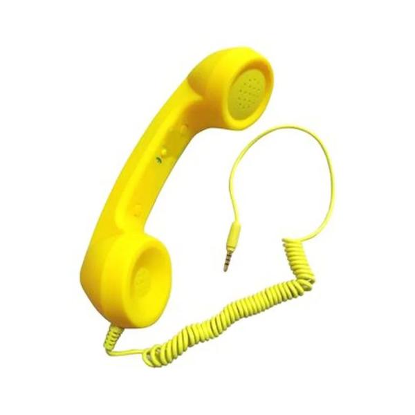 Imagem de Monofone Pop Phone Amarelo Fone Ouvido P2 Vintage Retro Celular Smartphone Tablet Computador Pc