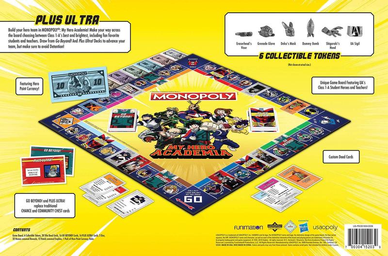 Imagem de Monopoly: Heróis My Hero Academia  Jogo Tabuleiro  Anime Favorito (61 characters)