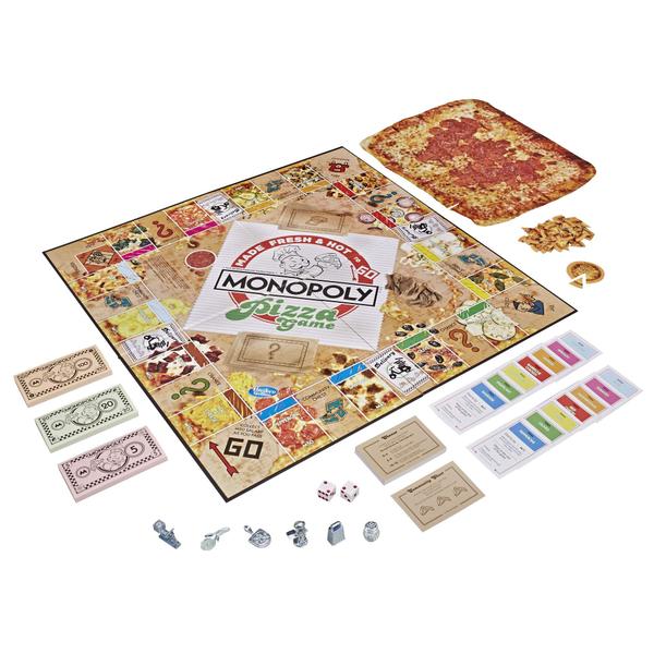 Imagem de MONOPOLY Pizza Jogo de tabuleiro para crianças de 8 anos ou mais