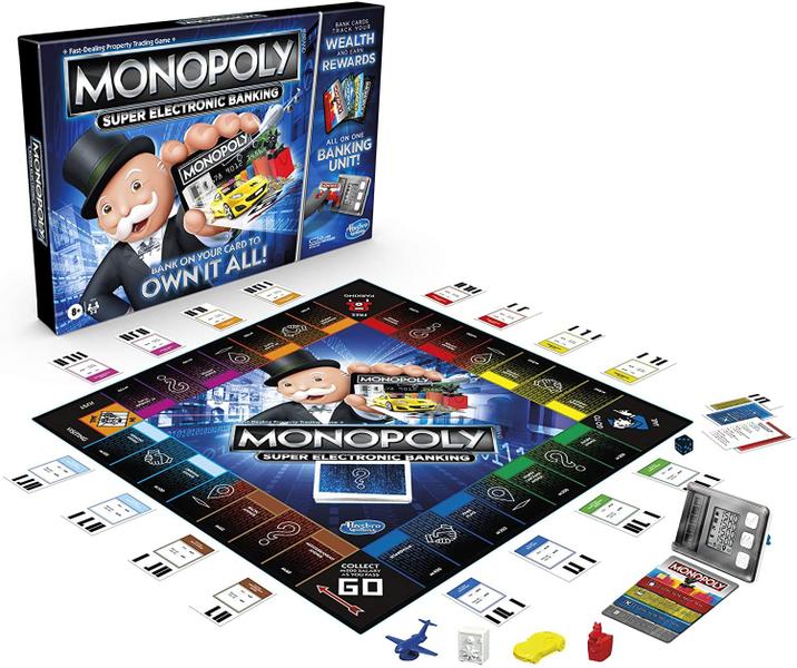 Imagem de Monopoly Super Electronic Banking Board Game, Unidade Bancária Eletrônica, Escolha suas Recompensas, Tecnologia de Toque de Jogo Sem Dinheiro, para maiores de 8 anos