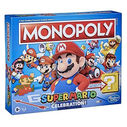 Imagem de MONOPOLY Super Mario Celebration Edition Jogo de tabuleiro para fãs de Super Mario para idades 8 ou mais, com efeitos sonoros de videogame