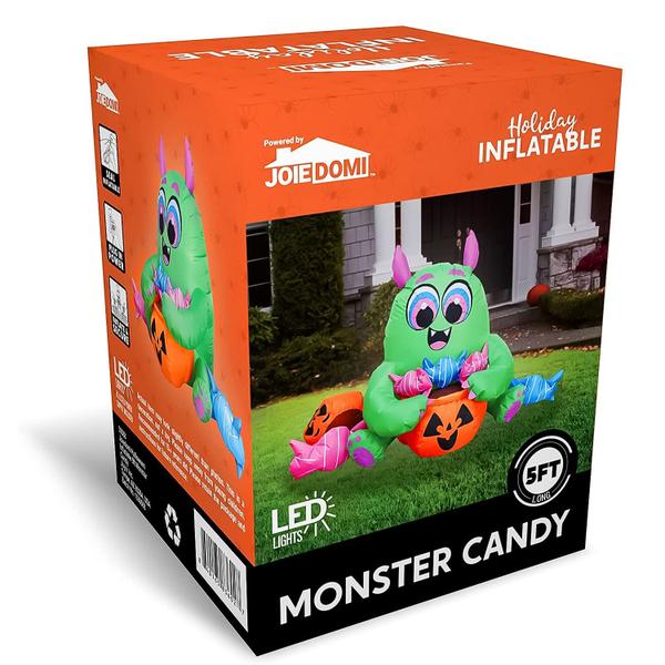 Imagem de Monster Candy inflável de Halloween de 1,5 m com luzes LED Joiedo