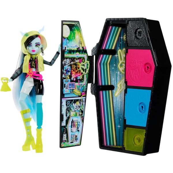 Imagem de Monster High Frankie Stein Neon Frights Moda Surpresa