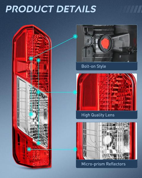 Imagem de Montagem da lanterna traseira Ford Transit 150-350 compatível com Nilight