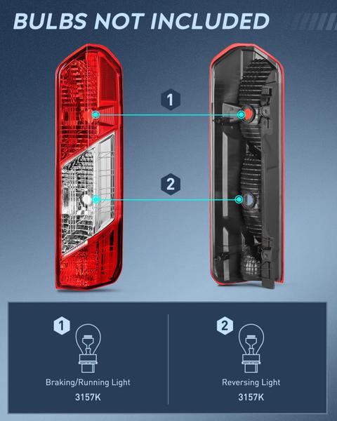 Imagem de Montagem da lanterna traseira Ford Transit compatível com Nilight 2015-2023