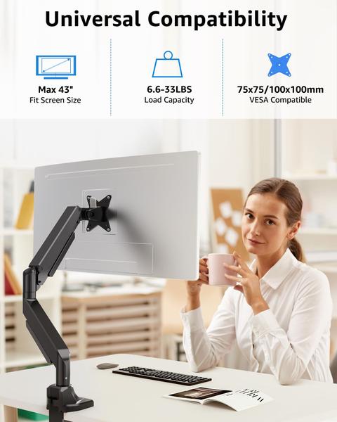 Imagem de Montagem de monitor MOUNTUP MU7011 para tela ultra-larga de 17"-43"