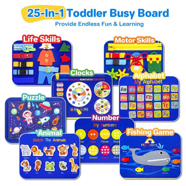 Imagem de Montessori Busy Board SYHLN Toddlers, menino e menina de 1 ano