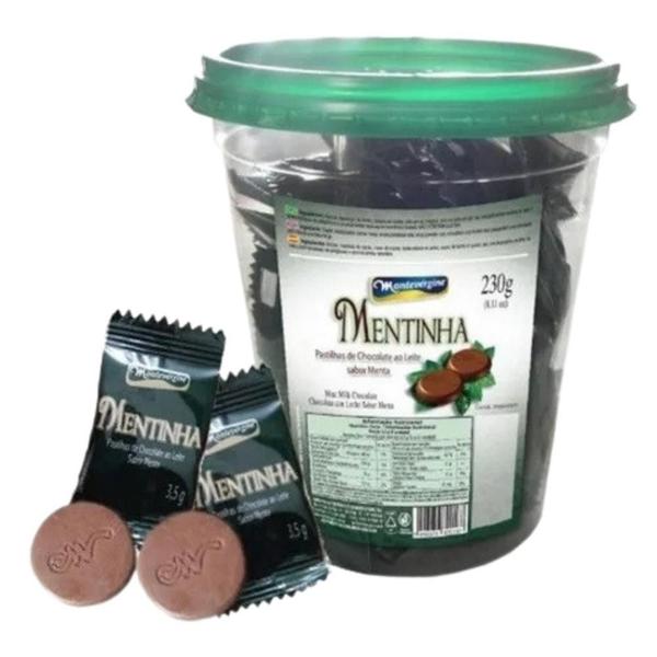 Imagem de Montevérgine, Chocolate Com Menta, Mentinha 65 Pastilhas