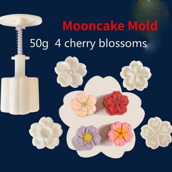 Imagem de Mooncake Mold Wokex Tridimensional Cherry Blossom 50g