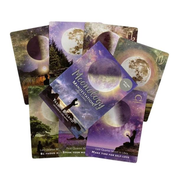 Imagem de Moonology Magic Moon Oracle Cards Versão Em Inglês Jogo De Tabuleiro De Manifestação De Baralho De