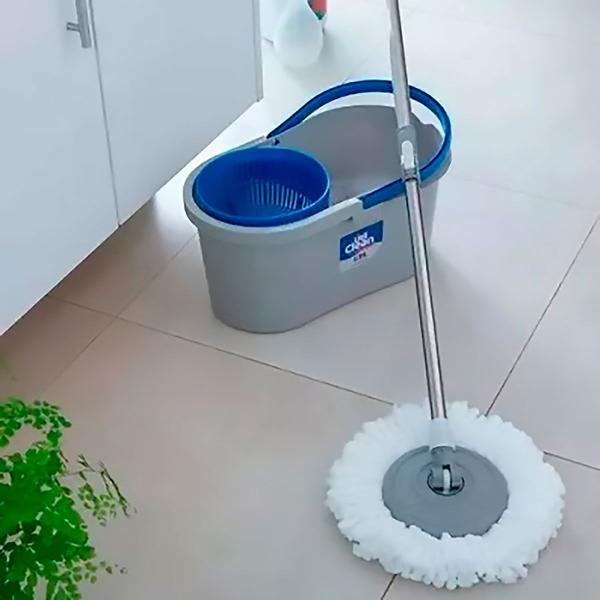 Imagem de Mop De Limpeza Com Balde Profissional Doméstico 360 Graus Uso Geral Linha Premium