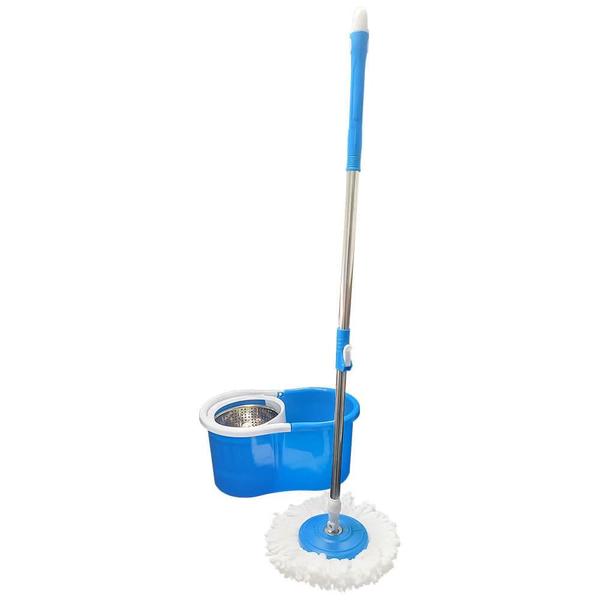 Imagem de MOP Esfregão Giratório Elomio 12,6 Litros Com Cesto de Inox - Azul