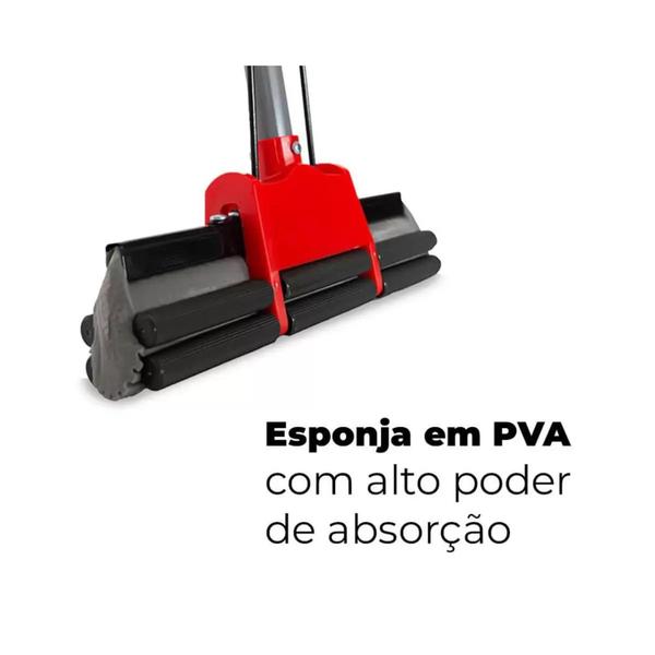 Imagem de Mop Esponja Tamanho Único Vermelho/Cinza  - Camesa