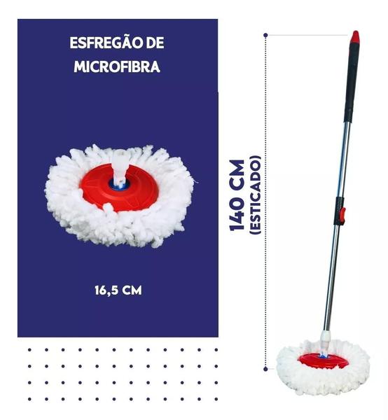 Imagem de Mop Giratorio Com Cesto Em Inox Preto - Nybc