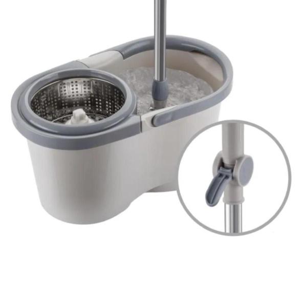 Imagem de Mop Giratório Esfregão Electrolux Com Balde 6,5L Cesto Inox