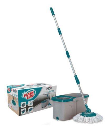 Imagem de Mop Giratório Fit Flash Limp Duas Águas Cesto Inox Mop7504