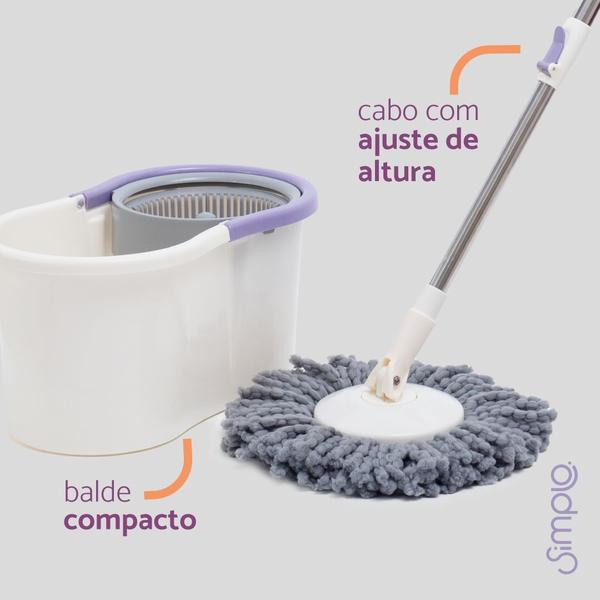 Imagem de Mop giro fit com balde 8l e esfregao - simplo