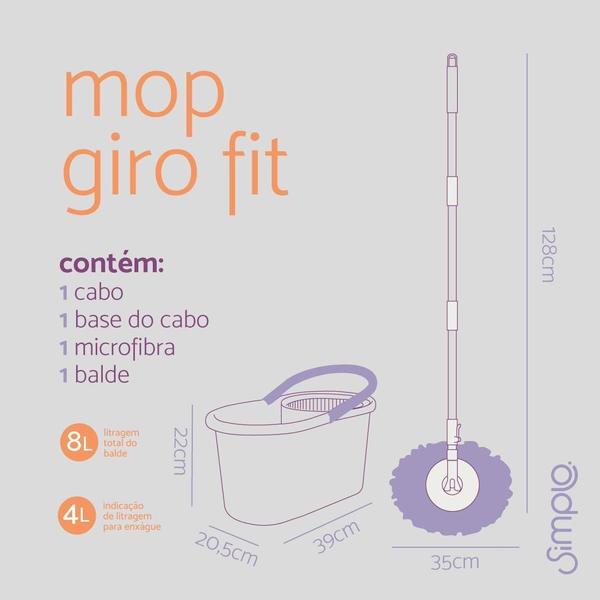 Imagem de Mop Giro Fit Com Balde E Esfregão - Simplo