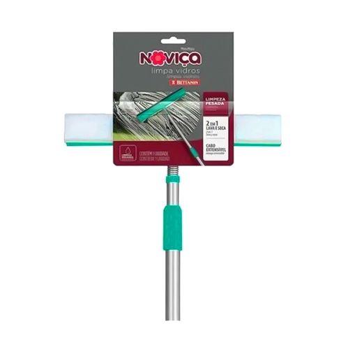 Mop Limpa Vidros com Cabo Extensor E Rodo com Fibra Lava E Seca Bt1922 Bettanin C 118 X 1,5 C 1,5 Cm - NOVIÇA Imagem de Mop Limpa Vidros com Cabo Extensor E Rodo com Fibra Lava E Seca Bt1922 Bettanin C 118 X 1,5 C 1,5 Cm