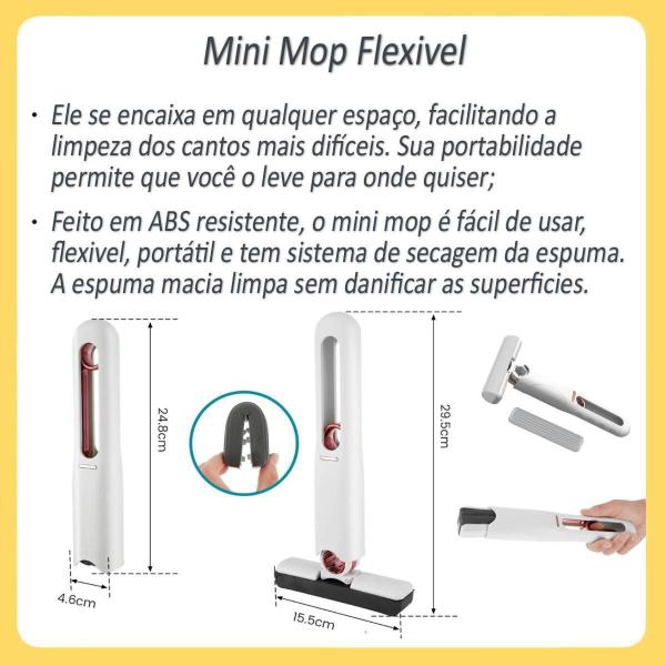 Imagem de Mop Portátil Compacto Mini - Limpeza Fácil e Eficiente