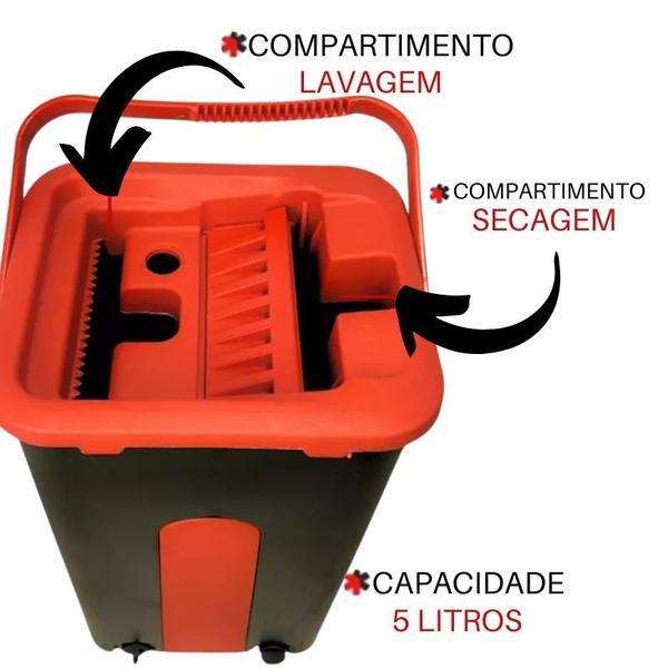 Imagem de Mop Powermaid Lava E Seca Preto compacto