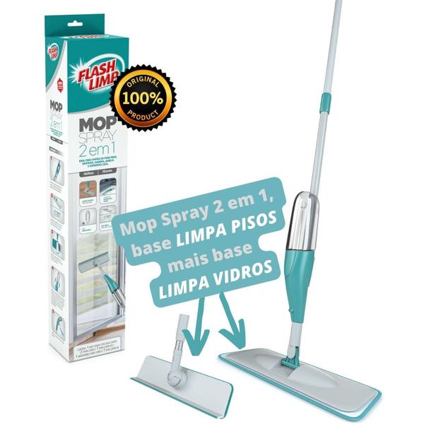 Imagem de MOP SPRAY 2 em 1 FLASH LIMP COM RESERVATÓRIO 365ml COM CABO 120cm