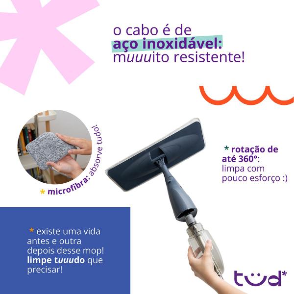 Imagem de Mop spray com gatilho e dispenser multiuso limpeza rápida - Tud